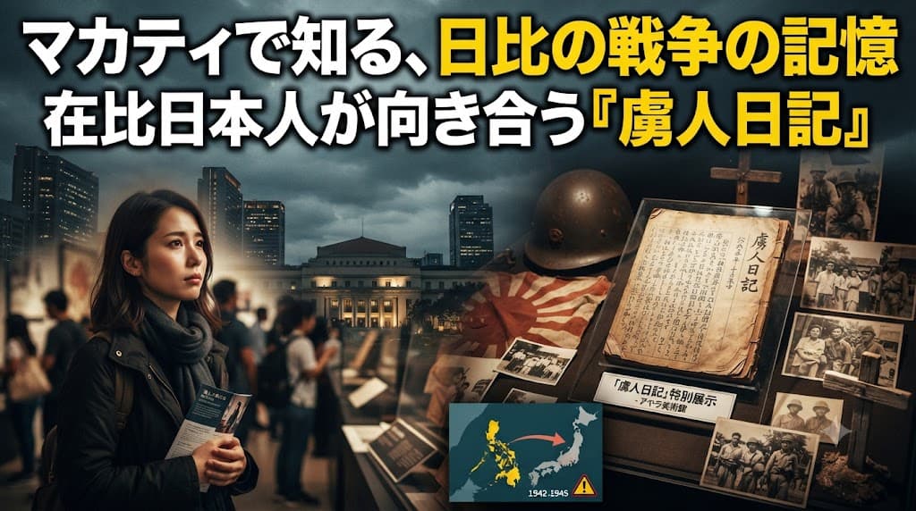 マカティのアヤラ美術館で『虜人日記』展示|在比日本人が知る日比の戦争の記憶