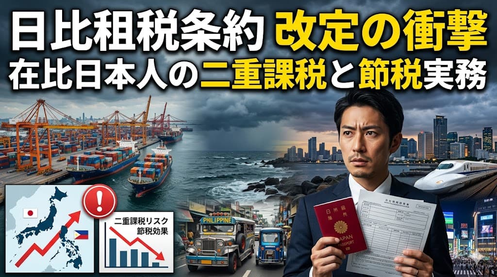 日本・フィリピン租税条約の改定で何が変わる?在比日本人の二重課税と節税の実務