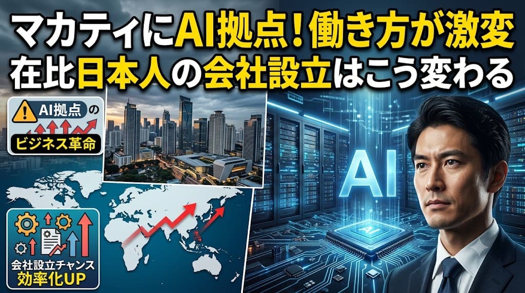 マカティにAI拠点誕生|在比日本人の働き方と会社設立が変わる理由