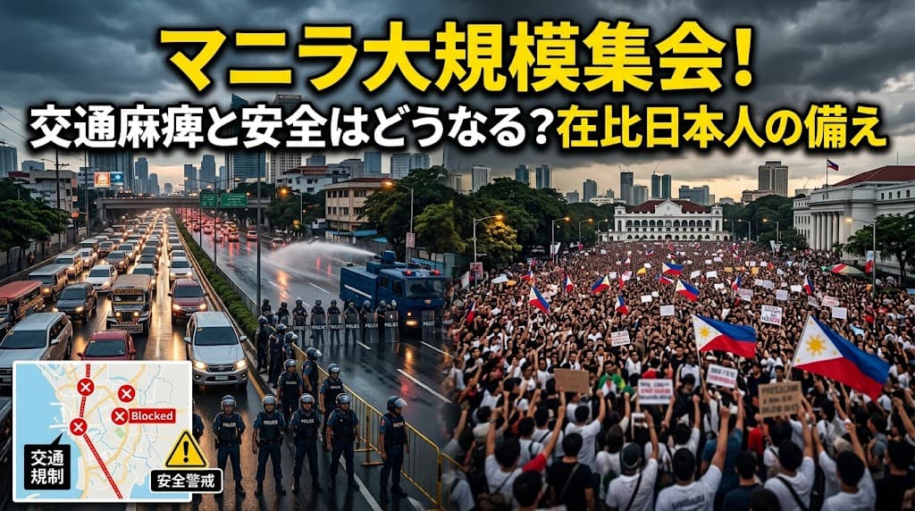 マニラ大規模集会で交通・安全はどうなる?在比日本人のための最新情報と備え方