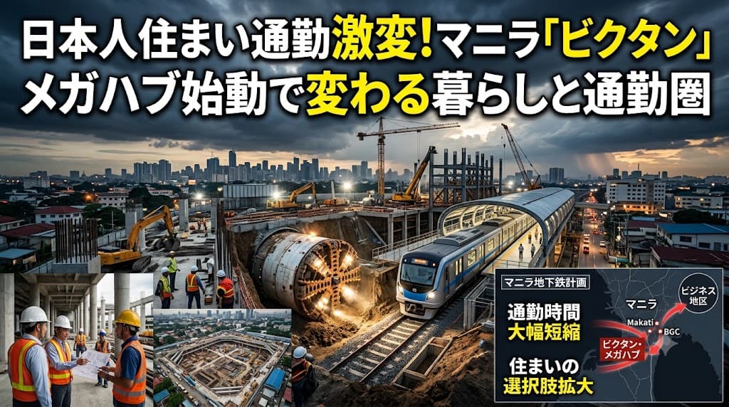 マニラ地下鉄ビクタン「メガハブ」前進:在フィリピン日本人の住まいと通勤への影響