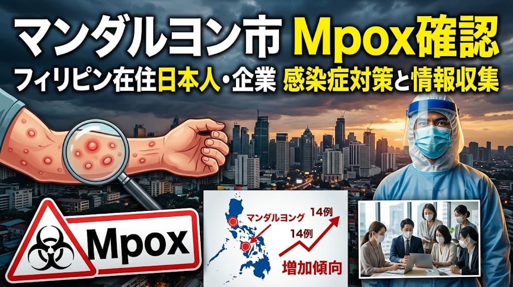 マンダルヨン市のMpox確認|在フィリピン日本人と進出企業の感染症対応と情報収集