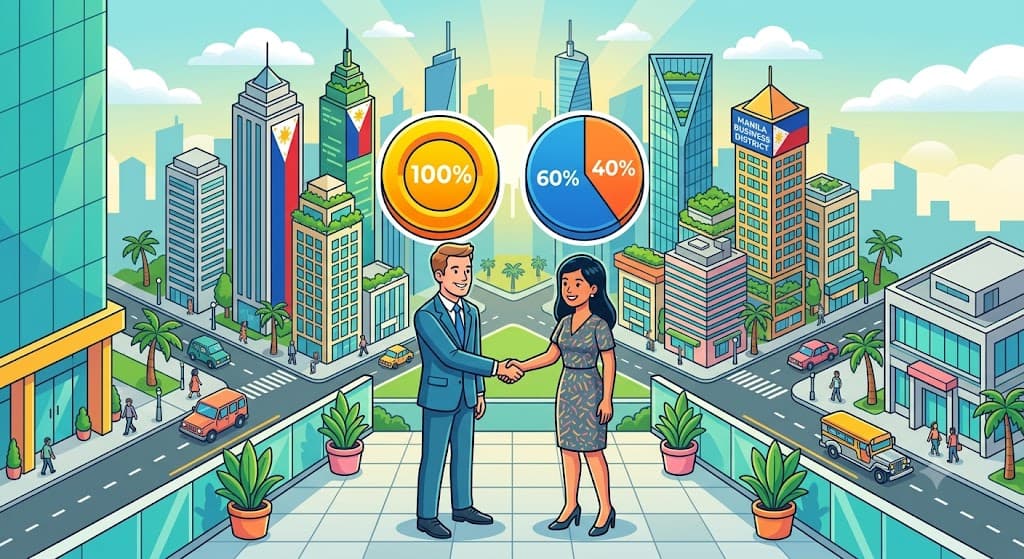 フィリピン会社設立は外資100%とフィリピン資本どちらが最適?マニラ移住者が解説