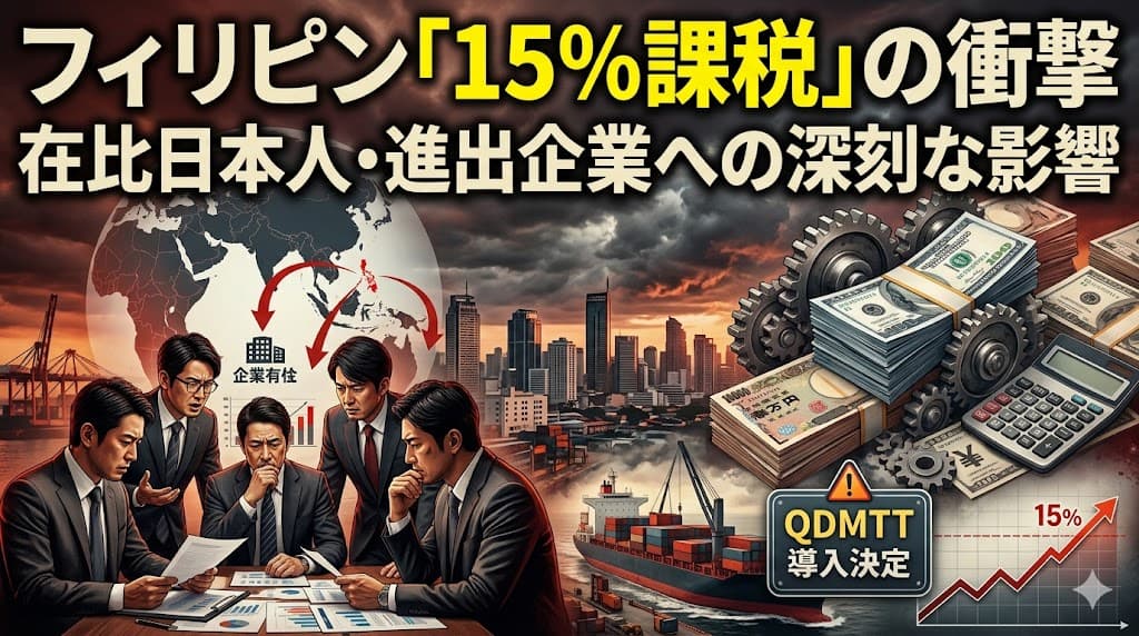 フィリピンQDMTT(最低15%課税)とは — 在比日本人・進出企業への影響と対応