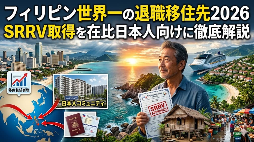 フィリピン世界一の退職移住先2026|SRRV取得を在比日本人向けに徹底解説